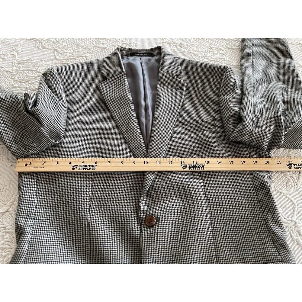 Lauren Ralph Lauren Houndstooth Blazer Sport Coat Jacket 2 Button Men 38R